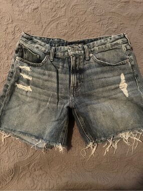 Lucky Brand Faded Blue Distressed Denim Cutoff Shorts